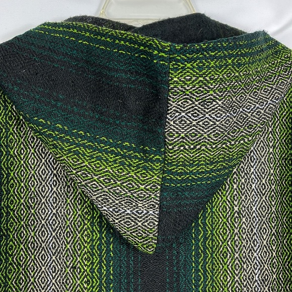 ORIZABA ORIGINAL Baja hoodie long sleeve kangaroo pocket blue-green Sz XL - Picture 10 of 12